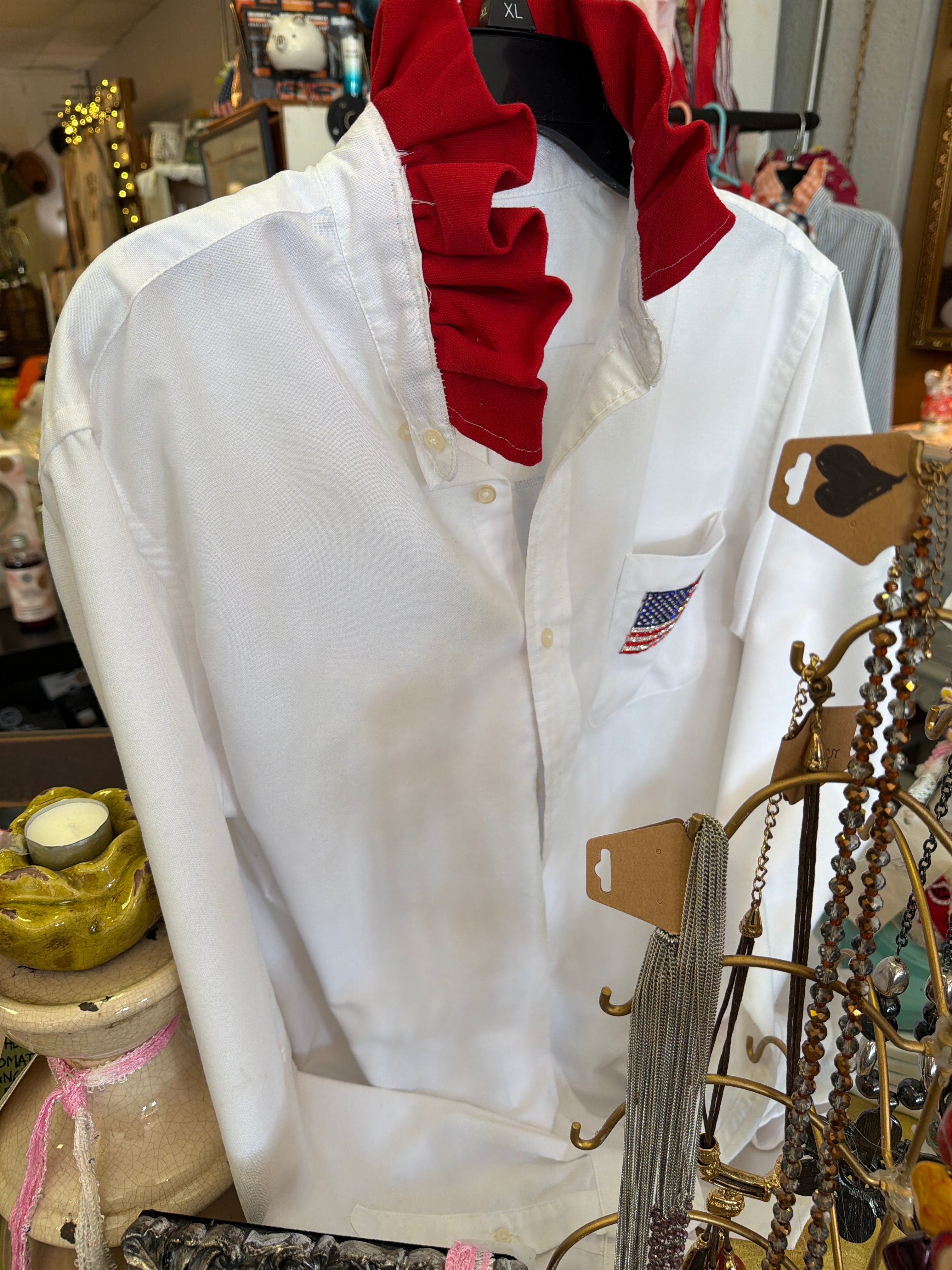 Upcycled long sleeve shirt